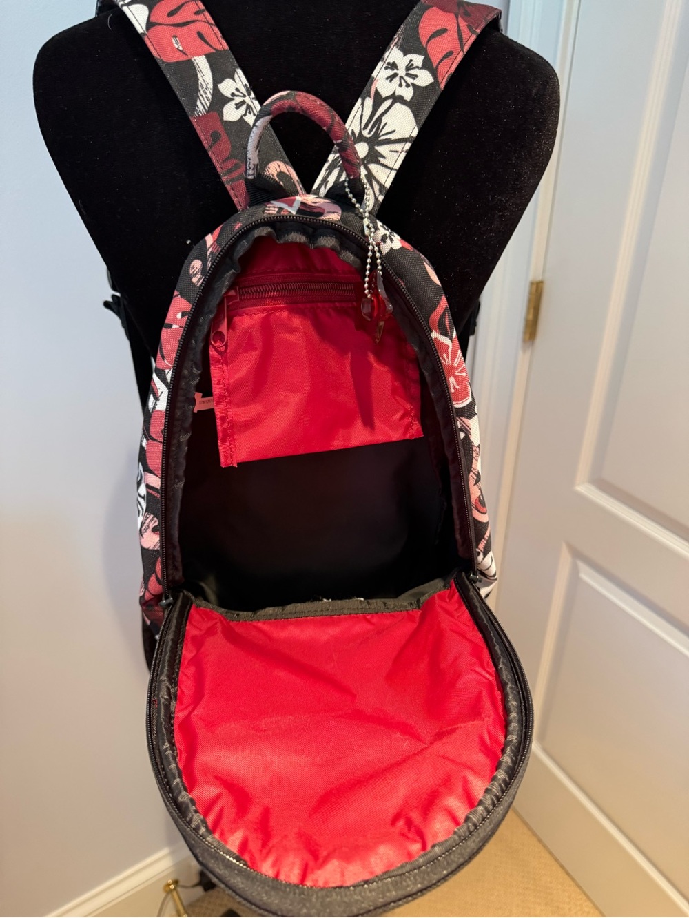 Dakine Black and Red Floral Mini Backpack - Picture 5 of 10